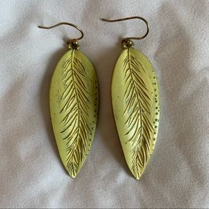 NWOT Lucky Brand Leaf Earrings